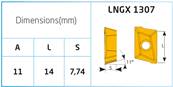 Fraise à plaquettes 90° LNGX 1307 - D 100 x d 32