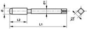 Taraud machine Co5 unifié ANSI B 1.1 ISO 529 Forme B entrée GUN UN 1" x 32