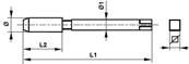 Taraud machine court HSS, coupe à gauche Forme C Conicité 1:16 NPT 1/8 x 27