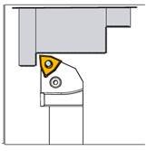 Porte outil de tournage lubrifié PWLNL 2525 M08-IKG1/8 External turning Holder (watercooled)