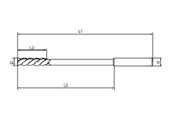 Alésoir machine taille hélicoïdale 42° coupe descendante queue cylindrique H7 HSS-M35 Ø8,00