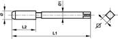 Taraud machine Co5 + Nitr Bague noire Filetage métrique ISO DIN 13 Forme C DIN 371 M 8 x 1.25