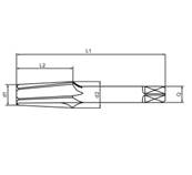 Alésoire Conique taille hélicoïdale 6° (1/16) (BSW-GAZ-NPT-NPTF-API) HSS-M35 1/2’’