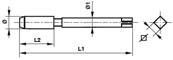 Taraud machine Co5 bague verte métrique ISO DIN 13 Forme B entrée GUN DIN 371 M 10 x 1.50