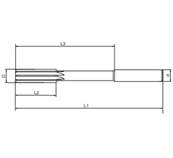 Alésoir machine taille droite queue cylindrique DIN212A/C H7 HSS-M35 Ø2,50