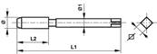 Taraud machine Co5 métrique pas fin ISO DIN 13 Forme C DIN 374 M 8 x 1.00