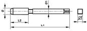 Taraud machine court HSS filetage électrique DIN 40 430 Forme D PG 7 x 20