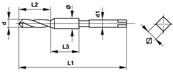 Foret machine taraudeur Co5 queue cylindrique filetage BSW ISO DIN 13 BSW 5/32 x 32