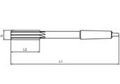 Alésoir machine taille droite queue cône morse 4 E66015 DIN208A H7 HSS-M35 Z=12 Ø45X83X336