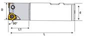 Fraise D40 d32 Z03 L120 WNGX 08 End Mill