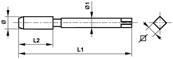 Taraud machine Co5 unifié pas extra fin ANSI B 1.1 ISO 529 Forme B entrée GUN UNEF 13/16 x 20