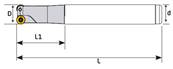 Fraise D20 d20 Z02 L160 RDMT 10 End Mill