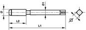 Taraud machine Co5 unifié ANSI 1.1 ISO 529 Forme C hélice 35° 12-UN 4" x 12